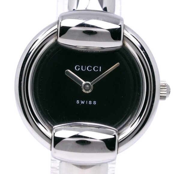 GUCCI Watches 1400L blackDial Stainless Steel Quartz Analog display Women - Picture 4 of 14